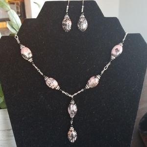 Handmade Sterling & Rhodonite Set